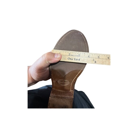 Abilene Boots Men\'s 10.5 EE Round Toe Western Cowboy Brown Embroidered Y2K Rodeo main image 6